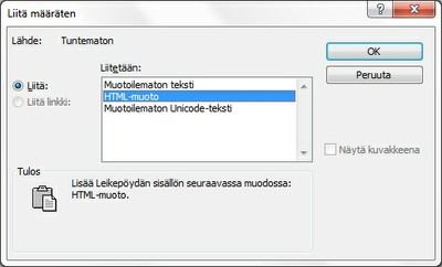 word2003 liitä määräten